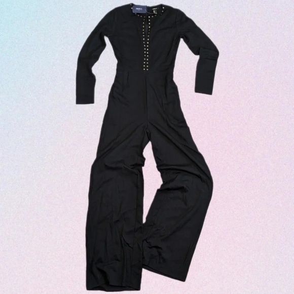 Classy, Studded, Rayon Jumpsuit - Picture 1 of 13